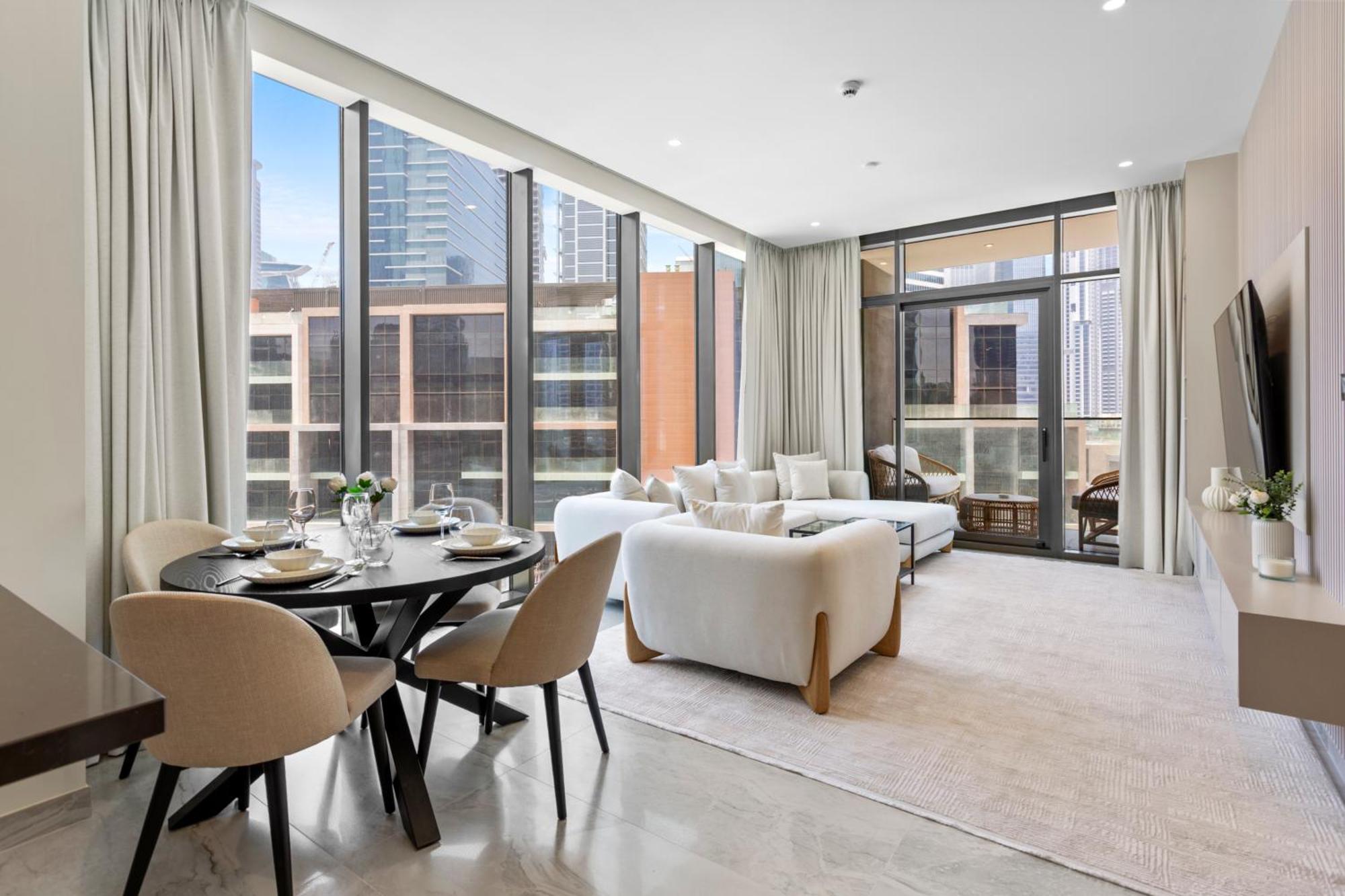 Apartment Lavish 1-bedroom W Burj Khalifa View In Peninsula *