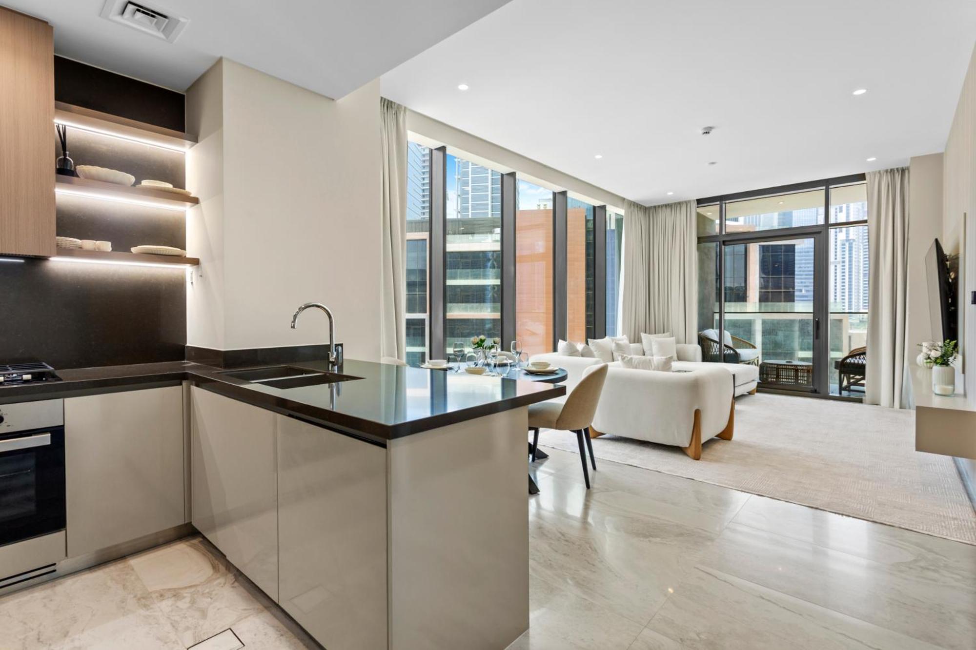 Apartment Lavish 1-bedroom W Burj Khalifa View In Peninsula *
